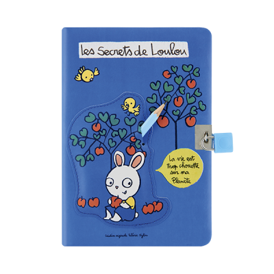 Accessoires Carnet de secrets (+cadenas et crayon) Loulou écolo D084-P180765-BK-75