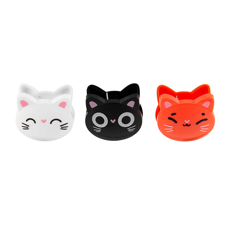 Conservation Pince sachet (2 assortiments de 3) Le bonheur cest chat P106-P090040-BG-37