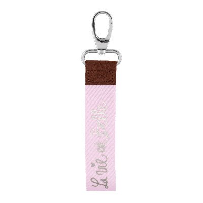 Cordon porte-clés Cordon porte-clés rose "La vie est belle" P003-P020530-LOC-05