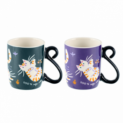 Set de 2 mini mugs Chat tigré