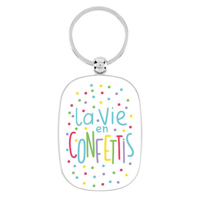 Porte-clés La vie en confettis