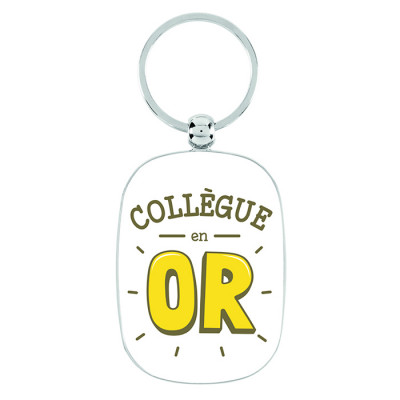 Porte-clés Collègue en or