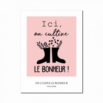 Affiche cultiver le bonheur