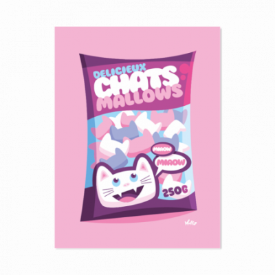 Affiche chats mallows