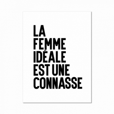 Affiche la femme ideale est...