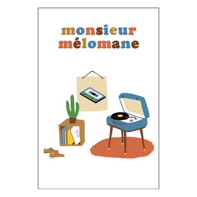 Idées Cadeaux Carte double (+ enveloppe) Monsieur mélomane P100-P230200-BI-SOL20